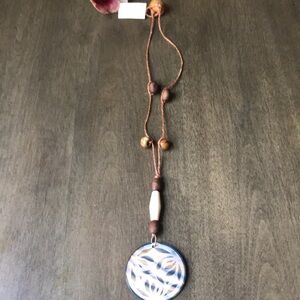 Handmade hemp string and shell pendent necklace
